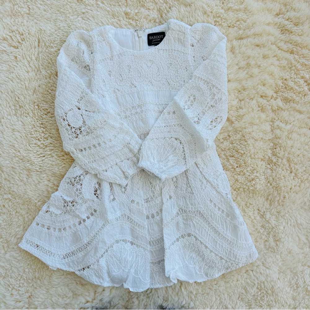 Bardot Junior White Lace Top